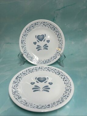 Corelle Blue Hearts blue sponge trim 2011-2018 Dinnerware  (Discontinue )